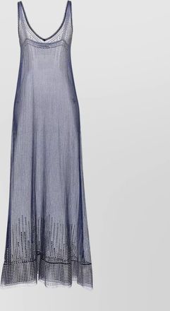 Paco Rabanne sheer fabric studded mesh dress