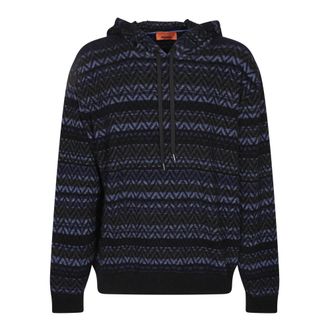 Missoni Heren, Sweatshirts & Hoodies, Blauw, Maat: L Wol