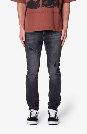 mnml Distressed Skinny Jeans in Vintage Black at Nordstrom, Size 32