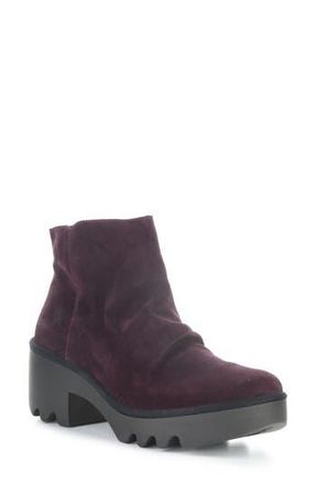 FLY London Tulp Lug Sole Platform Bootie in Purple at Nordstrom Rack, Size 36
