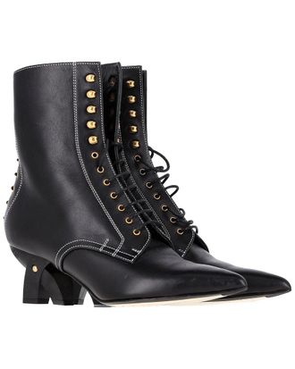 Loewe Womens Leather Ankle Lace-Up Boot (Authentic Pre-Loved)