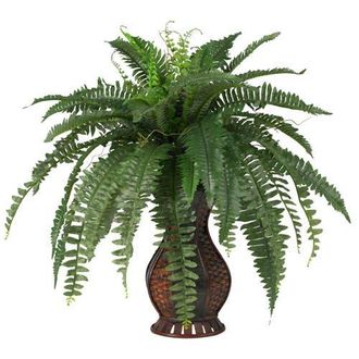 Nearly Natural Boston Fern with Urn Artificial Plant in Green at Nordstrom