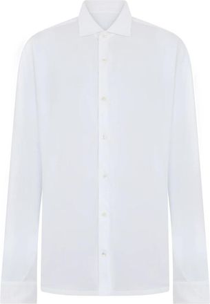 Fedeli Licht wit overhemd- elegant en veelzijdig - Heren - Casual Overhemden - Wit - 6XL - Katoen - Overhemden