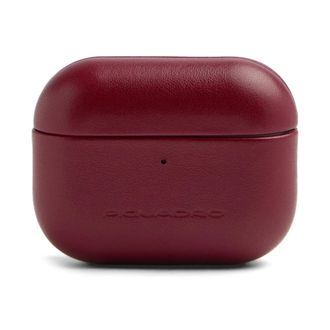 Piquadro Accessoires, unisex, Rood, ONE Size, Katoen, Leren Air Pods Pro 3 Hoesje