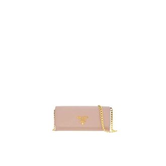 Prada Bags, female, Beige, Size: ONE SIZE Portafoglio Clutch