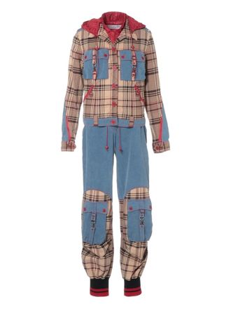 Dior Set giacca e pantaloni a quadri 2004 - Toni neutri