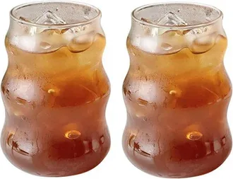 OEM Vasos, Juego De 2, Vasos Para Caf&eacute; Helado De 530 Ml, Vasos Transparentes, Vasos Para Batidos/agua, Whisky, C&oacute;cteles, Leche, Zumo Y T&eacute;