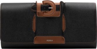 Perrin Paris La Parisienne Clutch in Black | Caramel at Nordstrom