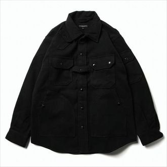 Engineered Garments Structured Black Jacket With Front Pockets