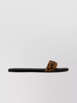 Prada printed calf hair slides