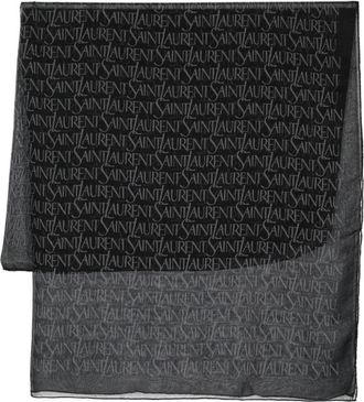 Saint Laurent square-shaped scarf - women - Acrylic (Fiber)/Modal - One Size - Black