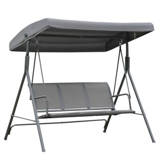 OUTSUNNY Columpio de jard&iacute;n 175x118x159 cm gris
