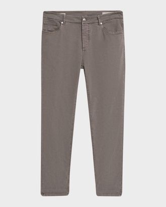 Brunello Cucinelli Men & apos;s Dyed Denim Slim-Straight Leg Five-Pocket Pants