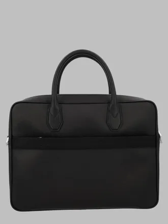 HUGO BOSS Mens Document Case Northon Black Leather Bonded Handbags Hand Bags