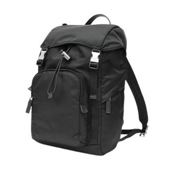 Prada Vintage, unisex, Zwart, ONE Size, Leer, Pre-owned Backpack