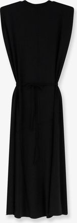 Pinko Womens Jersey Dress Black Acetate