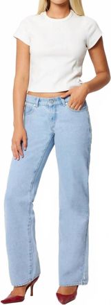Abrand Low & Wide Kendall Jeans In Blue