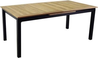 Vacchetti Vacchetti - Idaho Plus Mesa De Aluminio Extensible Tapa De Teca Antracita Cm180/240x100h76