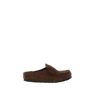 Birkenstock Schoenen, Dames, Bruin, 41 EU, Leer, Naples Wrapped Narrow Fit