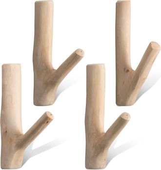 OEM Hook Murale En Bois - Forme Branche DArbre - Adh&eacute;sif Sans Per&ccedil;age - Pour Portes Murs Armoires - 1 Pi&egrave;ce