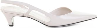Roberto Festa Milano Womens Beige Brushed Leather Slingback Pumps - Light Grey - Size EU 37