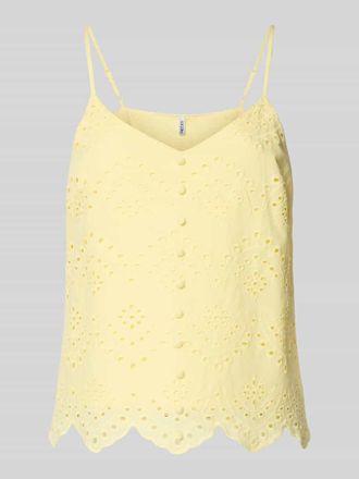 Pieces Regular Fit Blusentop aus reiner Baumwolle Modell VILDE in Hellgelb, Gr&ouml;&szlig;e XL