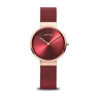 Bering Dames Klassiek Horloge 14531-363 - Dames - Horloges - Rood - ONE Size - Accessoires