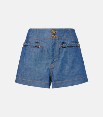 Zimmermann Shorts di jeans Wylie a vita alta