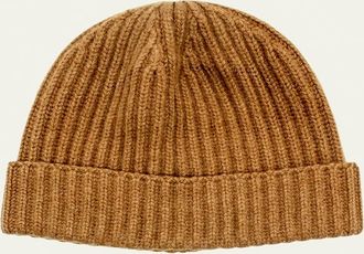 Bergdorf Goodman Mens Rib-Knit Cashmere Beanie Hat