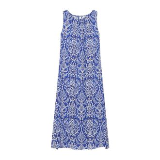 Maliparmi Maxi-jurk - Dames - Maxi kleedjes - Blauw - M - Kleedjes