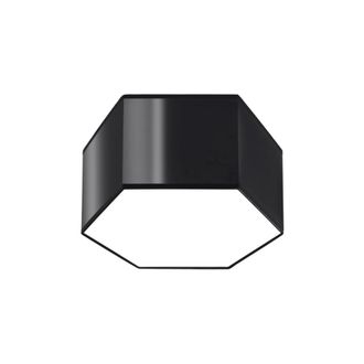 Sollux Lighting L&aacute;mpara de techo negro cloruro de polivinilo alt. 16 cm