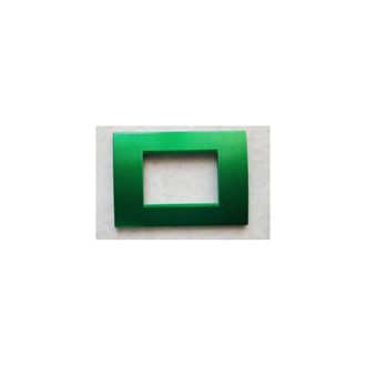 Trade Shop Trade Shop - Placca Placche Placchete Compatibili Living Light In Abs 3 4 7 Posti Colorate - Green Metalized