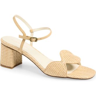Koko + Palenki Sphere Ankle Strap Sandal in Natural Raffia at Nordstrom, Size 7.5