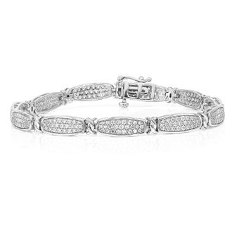 Vir Jewels 2 cttw Lab Grown Diamond Tennis Bracelet in Sterling Silver 7 Inch For Women