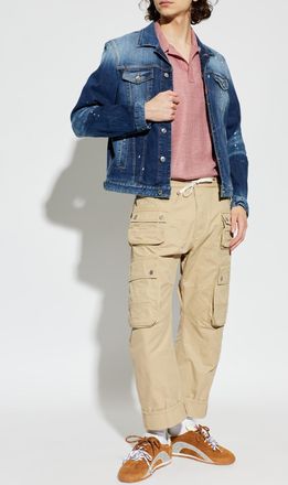 Dsquared2 Denim Jacket With vintage Effect, Mens, Navy Blue