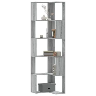 vidaXL Libreria Angolare 5ripiani Grigio Sonoma 50x50x179 Cm Legno - Vidaxl