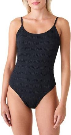 Andie Swim Lucaya Smocked One-Piece Swimsuit in Black at Nordstrom Rack, Size X-Large
