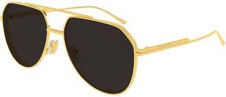 Bottega Veneta BV1465S 001 Mens Sunglasses Gold Size 60