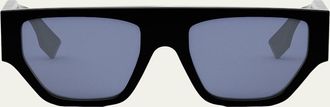 Fendi OLock Flat-Top Nylon Cat-Eye Sunglasses