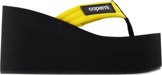 Coperni platform wedges sandals - women - Fabric/Rubber/Rubber - 36 - Yellow