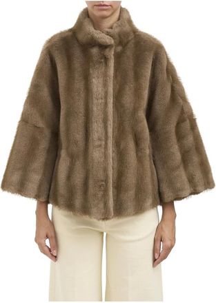 S.W.O.R.D 6.6.44 Giacca in Ecopelliccia - Jackets - Mujer - Marr&oacute;n - S