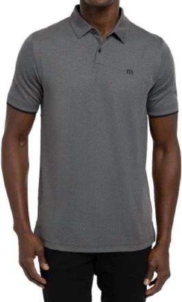 Travis Mathew Light Valley Polo Shirt In Heather Dark Grey