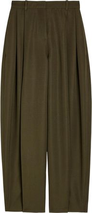 Jacquemus Le Pantalon Dhomme Pleated Wool Trousers - Khaki - 38 (UK10 / S)