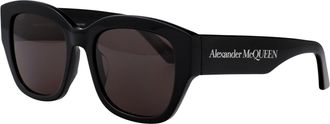 Alexander McQueen Womens Sunglasses Am0451sa Black-Black-Grey Acetate Black/black/grey