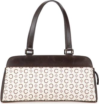 Celine 2001 C Macadam Canvas handbag - women - Calf Leather/Canvas - One Size - Brown