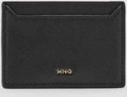 Mango Portacarte effetto saffiano nero - Donna - Taglia unica - MANGO