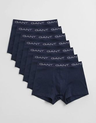 GANT Mens GANT Mens Trunk 7-Pack - 410 Marine - Navy - Size: 35/34/32