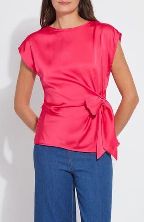 Lyss&eacute; Rosalia Tie Mix Media Top in Pink Martini at Nordstrom Rack, Size X-Small