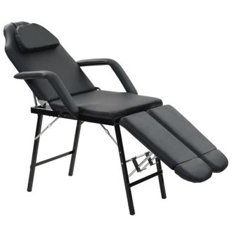 vidaXL Vidaxl Camilla De Esteticista Cuero Sint&eacute;tico 185x78x76 Cm Negra