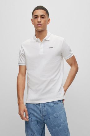 HUGO BOSS Poloshirt HUGO Donos, Herren, Gr. XXL, open wei&szlig;120, Piqu&eacute;, Obermaterial: 100% Baumwolle, unifarben, regular fit normal, Rundhals, B&uuml;ndchen, Shirts Po